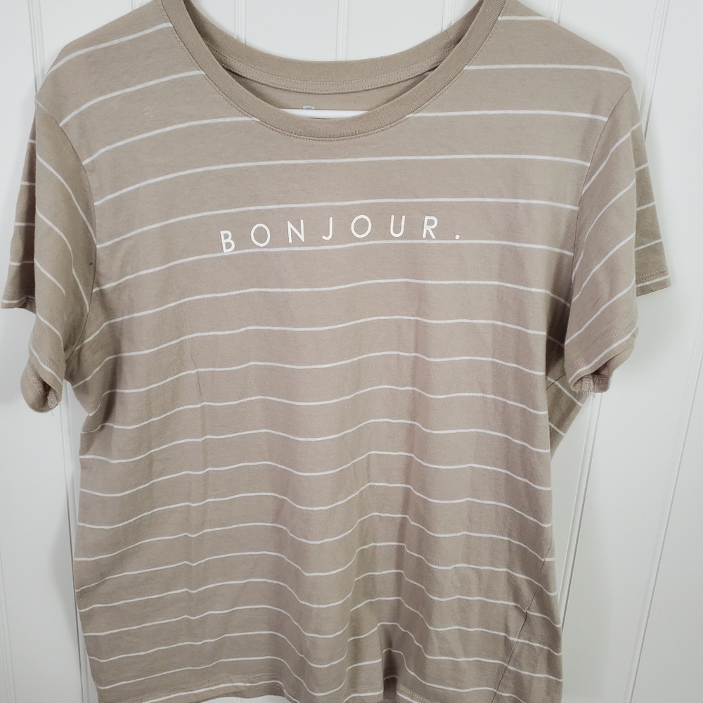 Cotton On Tan Bonjour T-shirt